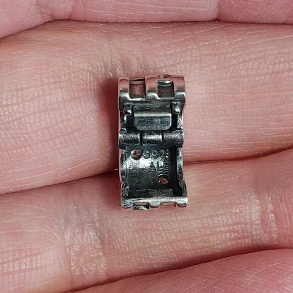 Authentic Pandora Retired Sterling Silver Sparkling Clip - 790291CZ - Picture 5 of 6